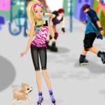 Barbie on roller skates